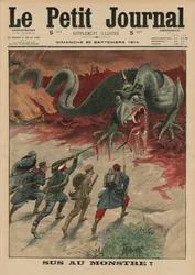 Mort au monstre, illustration de couverture du « Le Petit Journal », supplément illustré, 20 septembre 1914