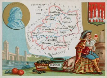 Département du Lot dans le sud-ouest de la France