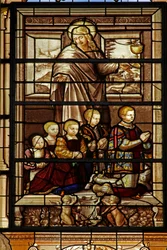 Représentant Saint Jean et cinq des fils d