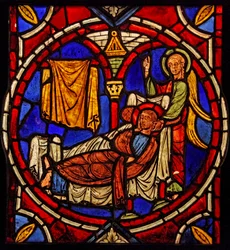 Saint Martin éclairé dans son sommeil par un ange? (ex Varennes-Jarcy - originellement de l