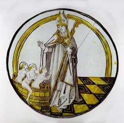 Saint Nicolas et les trois garçons dans une cuve