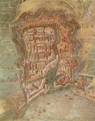(détail) - Le Siège de La Rochelle par les troupes du cardinal Richelieu en 1627-68