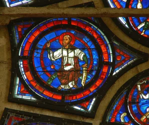 (détail) de la rosace est : Saint Paul