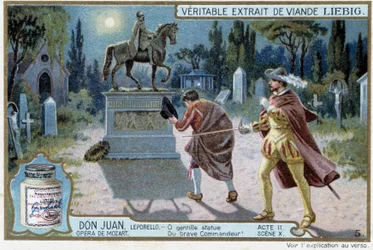 Don Juan: Acte II, Scène X, Don Juan au cimetière et statue du Commandeur
