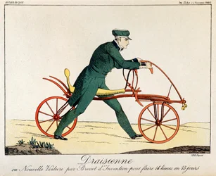 Draisienne, ancêtre de la bicyclette, 1820