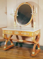 Coiffeuse, style Premier Empire (bois)