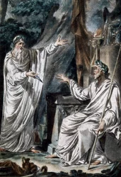 Druides, costumes de scène, gravure. France