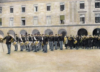 Tambours, clairons et musique - dans "Album militaire" - Légion de la Garde
