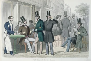 Jeunes Hommes Élégants sur la Terrasse d