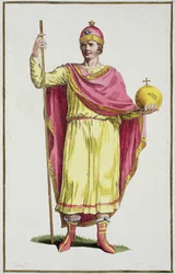 Empereur Otto III (980-1002), gravé par Pierre Duflos (1742-1816), 1780