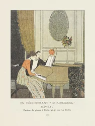 En déchiffrant "Le Rossignol," publicité de La Gazette du Bon Ton, pub. 1914