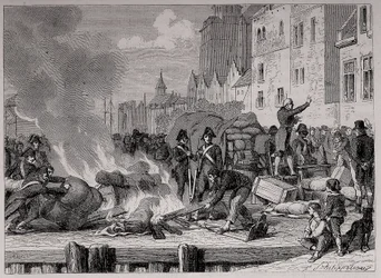 Marchandises anglaises vendues ou brûlées à cause du blocus continental imposé à la Grande-Bretagne par Napoléon
