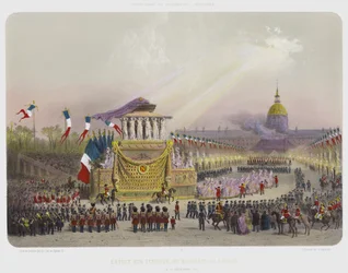 Entree Des Cendres De Napoleon 1er A Paris, Le 15 Decembre 1840 (colour litho)