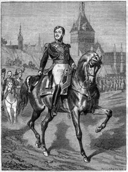Portrait équestre du général Jean Rapp (1771-1821) - Jean comte Rapp général français (1772 -1821) - dans « Histoire de l