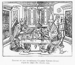 Érasme et son secrétaire Gilbert Cousin