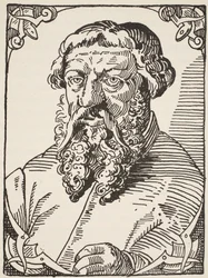 Étienne Dolet, copie par Boris Mestchersky, illustration de Histoire de la Nation Française, Sciences, Volumes I & II, par Gabriel Hanotaux, 1924