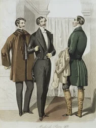 Robe de soirée, illustration du Journal des Tailleurs, 16 février 1851