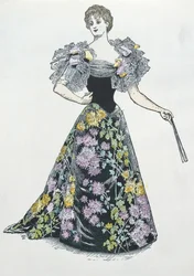 Robe de soirée avec motif de chrysanthème, 1894