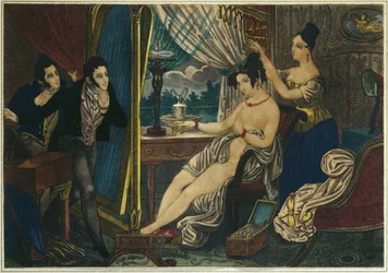 Soirée, la toilette avant le bal, début du 19e siècle