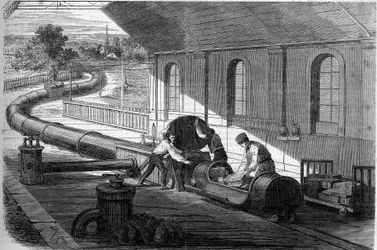 Expérience de transport de courrier par tubes atmosphériques, Angleterre