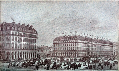 Vue extérieure des grands magasins du Louvre