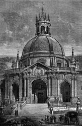 Vue extérieure du sanctuaire du jésuite Ignace de Loyola en Espagne