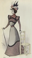 Planche de mode, illustration de La Nouvelle Mode, 1897
