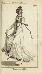 Femme à la mode dans une robe de bal dansant