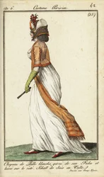 Femme élégante sur les Champs-Élysées