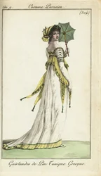 Femme à la mode avec un parasol