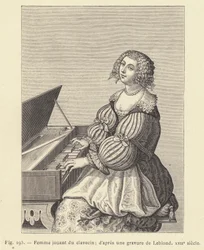 Femme jouant du clavecin, d