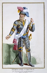 Fernand Cortez (1485-1547), gravé par Pierre Duflos (1742-1816), 1780