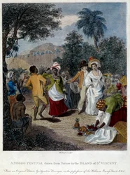Fête de personnes noires sur l