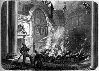 Incendie de la chambre du Sénat, Palais du Luxembourg, Paris, 27 octobre