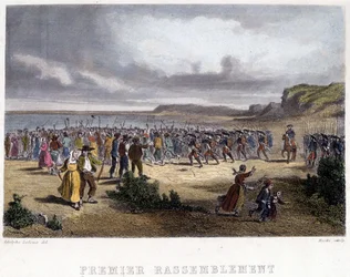 Première réunion des Vendéens - gravure
