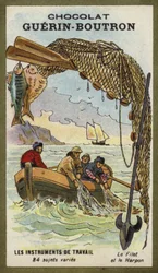 Filet de pêche et harpon