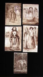 Cinq croquis d