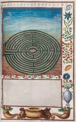 Florilegium : (page 15 recto) jardin labyrinthe