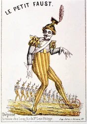 Florimond Roger dit Hervé (1825 - 1892) : "Le Petit Faust", couverture du programme. Paris, Bibliothèque de l