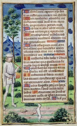 Fol.50v Page de texte avec un détail de bordure d