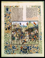 Bataille de Crécy de la guerre de Cent Ans, de la Chronique de Froissart, 24 août 1346