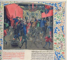 Bal des Ardents, Charles sauvé par la Duchesse de Berry après que Louis d