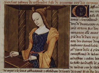 Cassandra jouant de la cithare, de `Des Cleres et Nobles Femmes