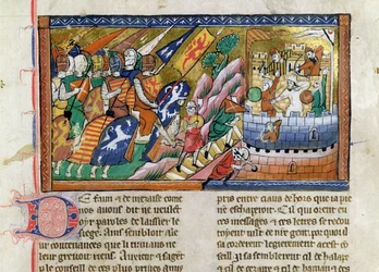 Fr 9084 f.53 Une armée anglaise attaquant un château, de la 