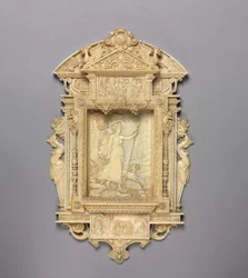 Relief encadré de Diane la Chasseresse, vers 1850
