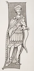 Chef ou roi franc armé d