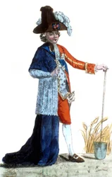 Révolution française : Un homme portant une partie de la robe... École française