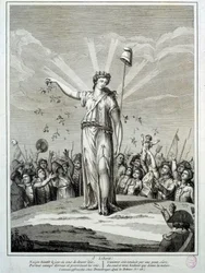 Révolution française : « Ô liberté » Hommage à la Liberté. Gravure du 18ème siècle Paris, Musée Carnavalet