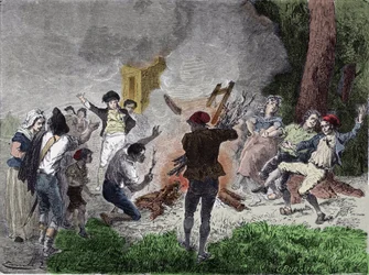 Révolution française : « Le peuple a brûlé le télégraphe de Claude Chappe, dans le parc de Saint-Fargeau à Ménilmontant, en septembre 1792, croyant qu
