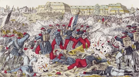 Troupes françaises encerclées par l